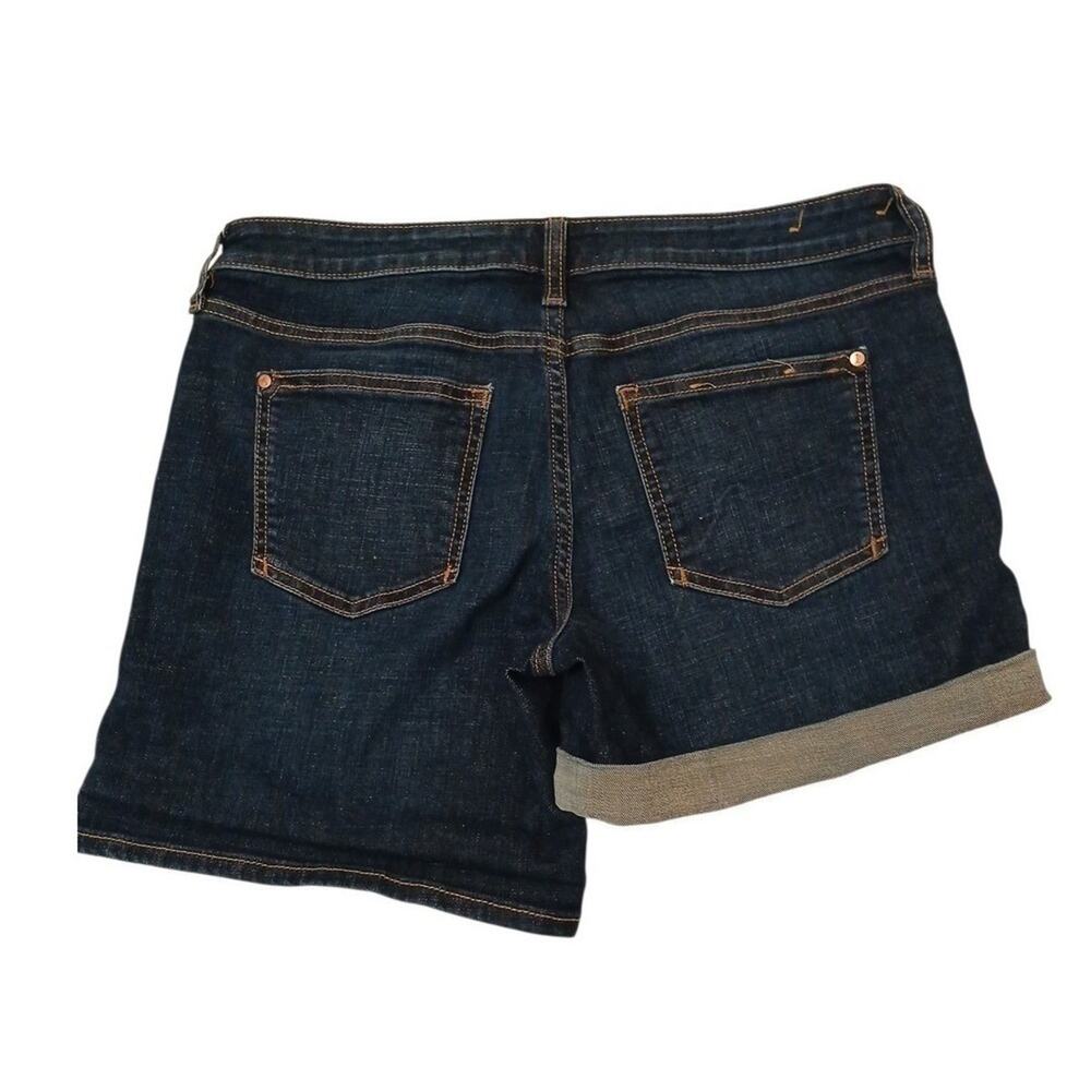 Anthropologie Pilcro Letterpress Blue Denim Shorts 32 Blue Salvage Roll Up $65 - Picture 9 of 16